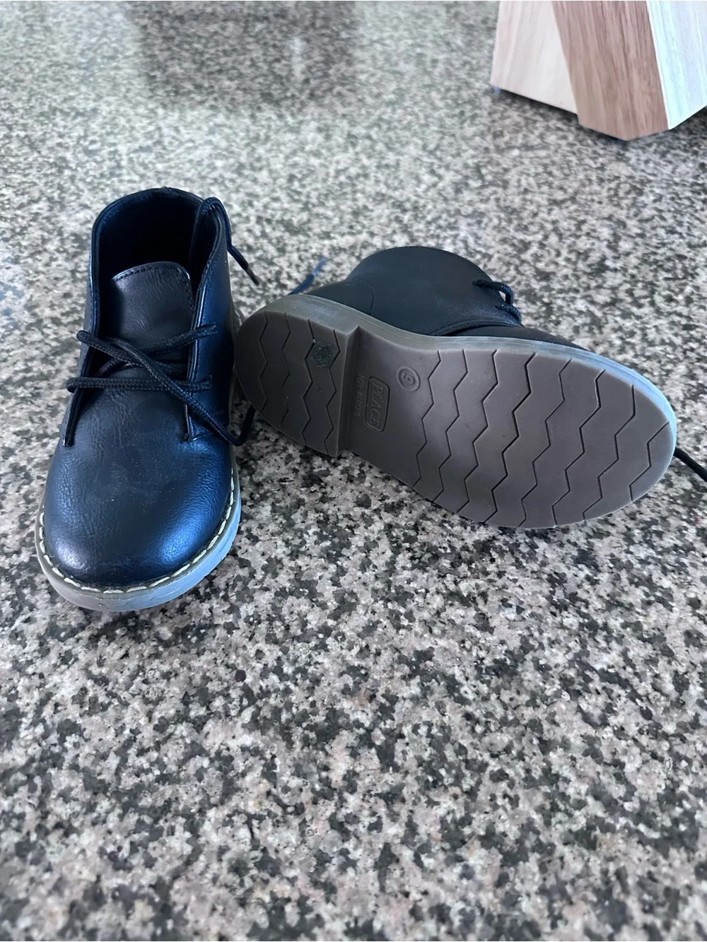 The Children's Place Boy's Black Lace up shoes